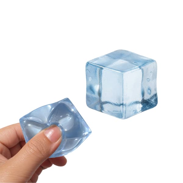 Blå isbit Squishy Langsom Rebound Stresslindring Bærbar Fidget Sensorisk Leketøy
