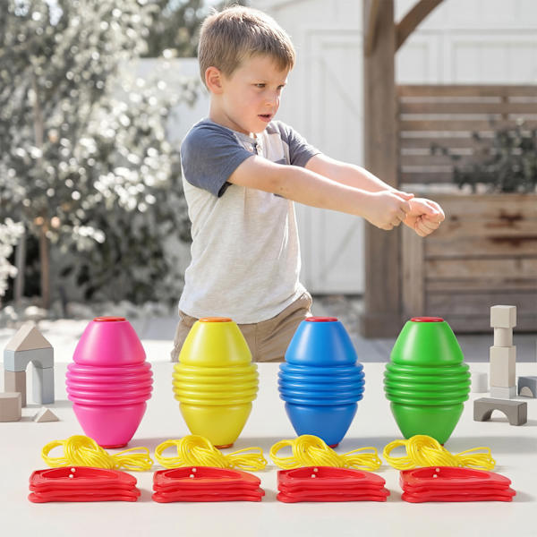 4-pack dragsträngshandbollsleksak för barn