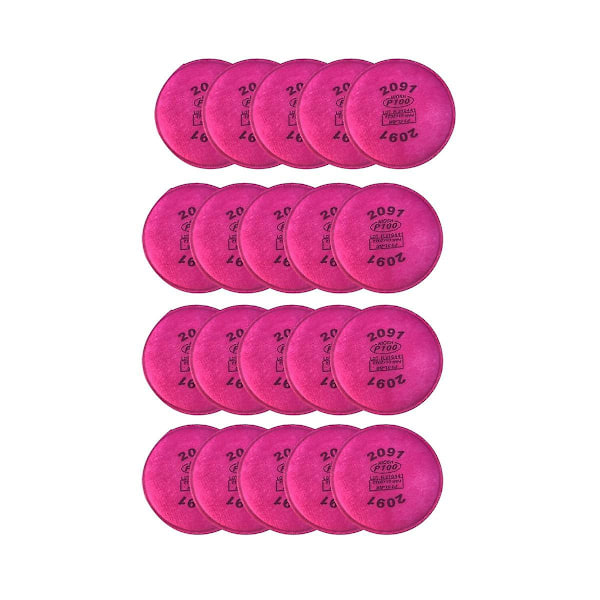20-pakning 2091 P100 partikkelfilter, kompatibel med 2091, erstatter 6000 6200 6800 7000