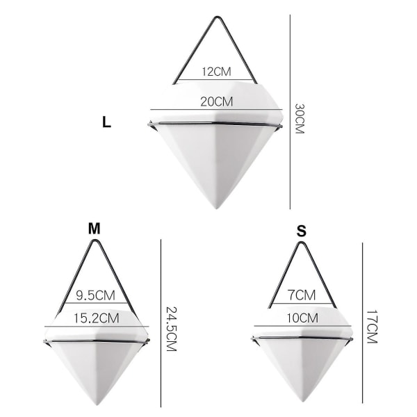 Geometrinen muotoinen koristeellinen seinälle kiinnitettävä kukkaruukku kotiin