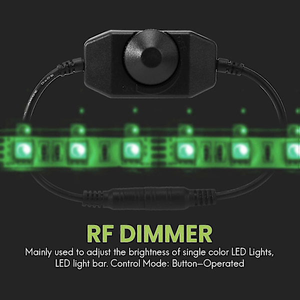 12v / 24v 6a LED Dimmer Controller Juster Lysstyrke For Nem Farve Klar