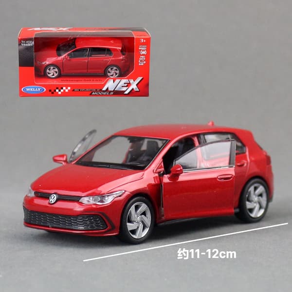 1:36 Legeringsbilmodel Volkswagen Golf GTI, Træk-tilbage Legetøjsbil til Børn, Åbne Døre Simulationskøretøj Legetøj