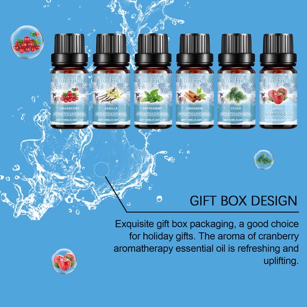 Vinterduftoljesett, 6x10ML Ferie Aromaterapi Dufter