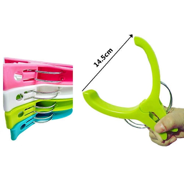 Solbädd Extra Stora Klämmor x4 NYA Strandhandduks Tvätt Färgglada Klämmor Clips TRIXES
