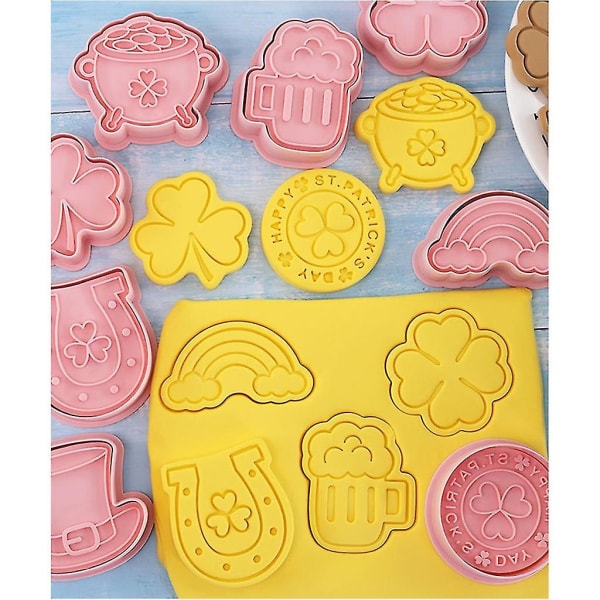 St. Patrick's Day Biscuit Cutters Cookie Cutters Cookie Molds Gave til Børn