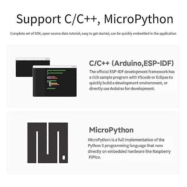 ESP32-S3-Zero Mini Utviklingsplattform ESP32-C3FN Modul Kompatibilitet WiFi Bluetooth RISC-V Embedded Utviklingsplattform