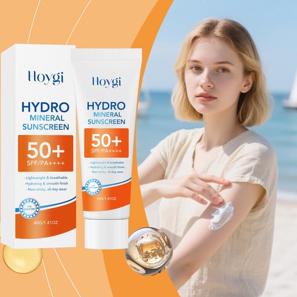 SPF50+ PA++++ Hydro Mineral Solkrem, 40g - Lett heldagsbeskyttelse