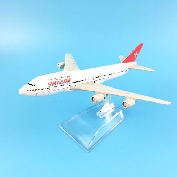 1/400 16cm Sveits Airlines B747-400 Flymodell Gavekolleksjon