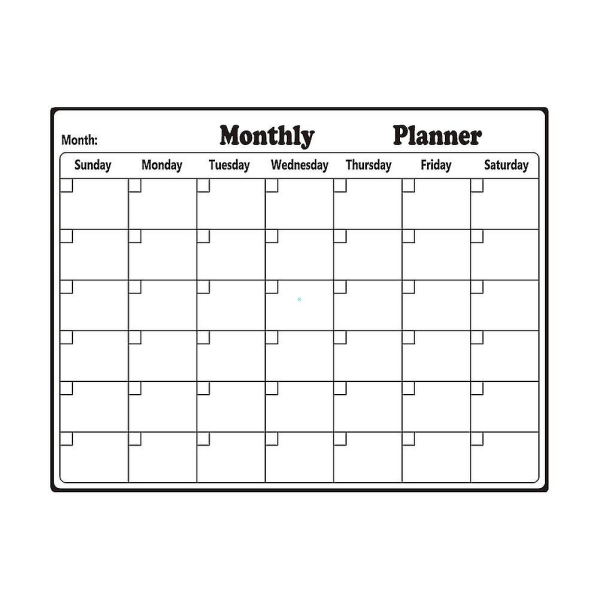 1 Sheet Magnetic Plan Board Erasable Monthly Planner Useful Schedule Board