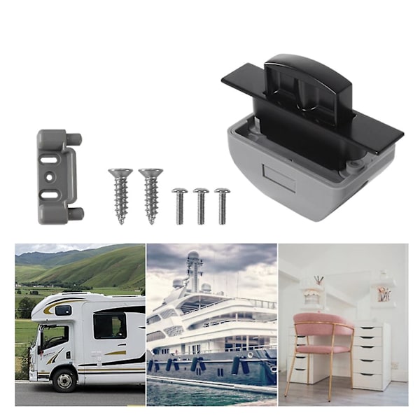 Campingbilspärrlås för husbilar, husvagnar, båtar, lådor, tryckknappsdörrlås