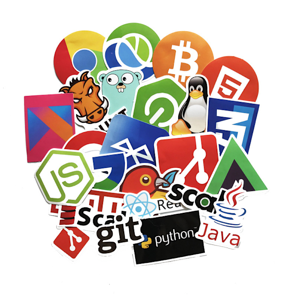 Programmer klistremerker programmeringsspråk programvare logo datamaskin bærbar PC personlige klistremerker bagasje klistremerker