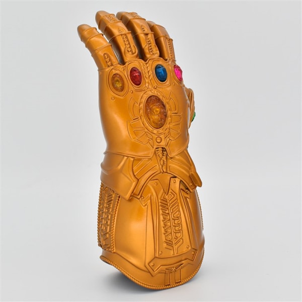 LED Lysende Thanos Infinity Gauntlet For Elektronisk Knyttneve PVC Hansker Med Batterier