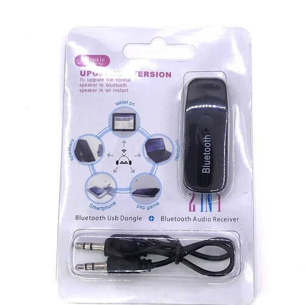 Trådløs Bluetooth-adapter USB-mottaker Sender 2-i-1 Trådløs Musikkmottaker 5.0 Bluetooth-sender