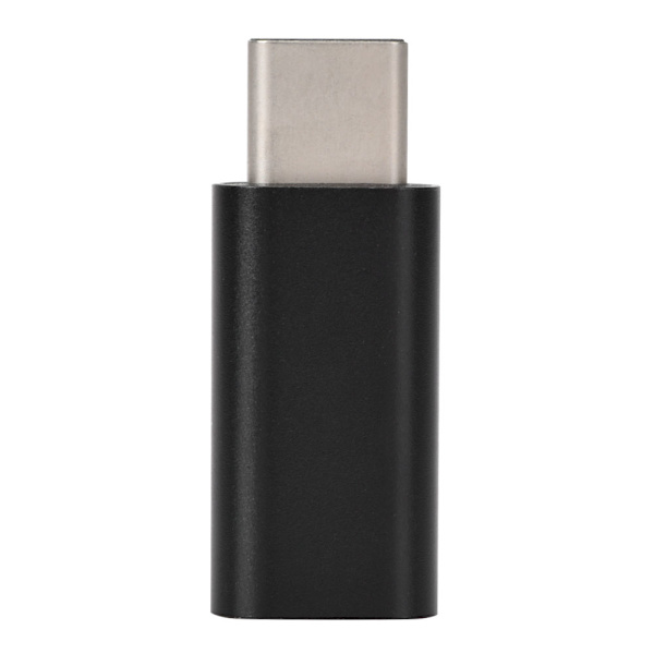 Mini Bærbar Lader Adapter Lightning til TypE c Konverter for iPhone IPad (Svart)
