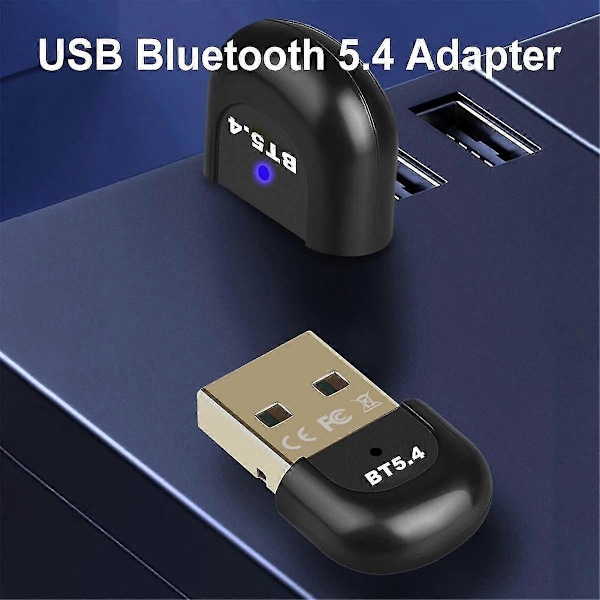 USB Bluetooth 5.4-adapter for PC - Trådløs mus, tastatur, høyttaler, musikk, lydmottaker, sender, Bluetooth-adapter