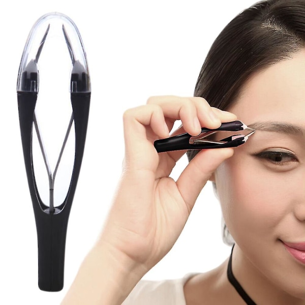 Automatisk indragbar ögonbryn Pincett Ögonbryn Makeup Kosmetisk hårborttagningsverktyg svart1 st