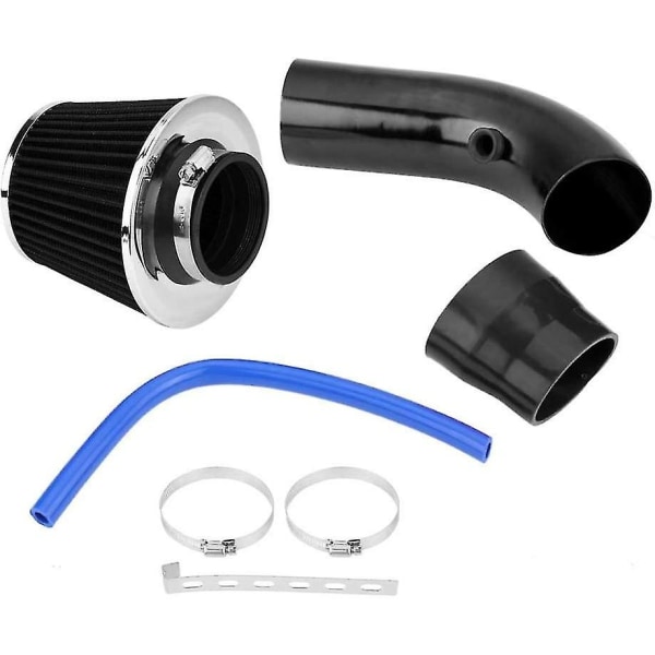 Universal Car Sport Air Filter Kit 76mm kolfiber luftintagssystem med slang