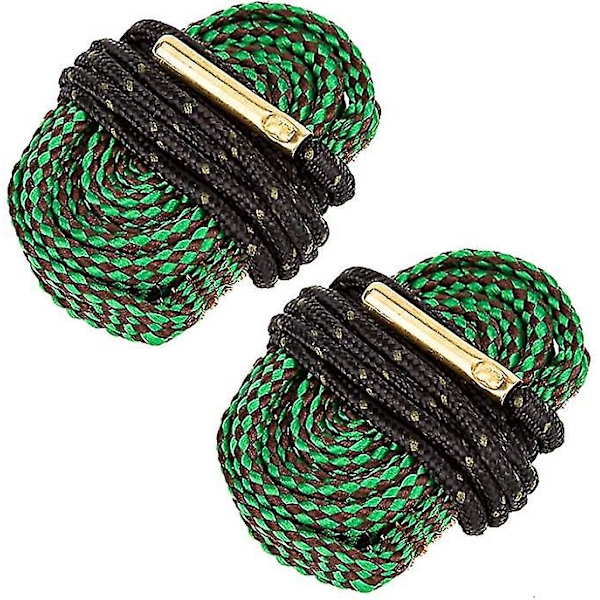 2 stk Bore Snake Gun Snake Gun Bore Cleaner med innebygd messingbørste Boresnake for rifle, pistol og hagle