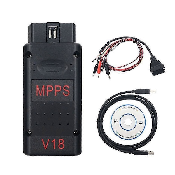 MPPS V18 OBD2 Diagnostiskt Verktyg MAIN + TRICORE + MULTIBOOT V18.12.3.8 med Breakout Tricore Kabel