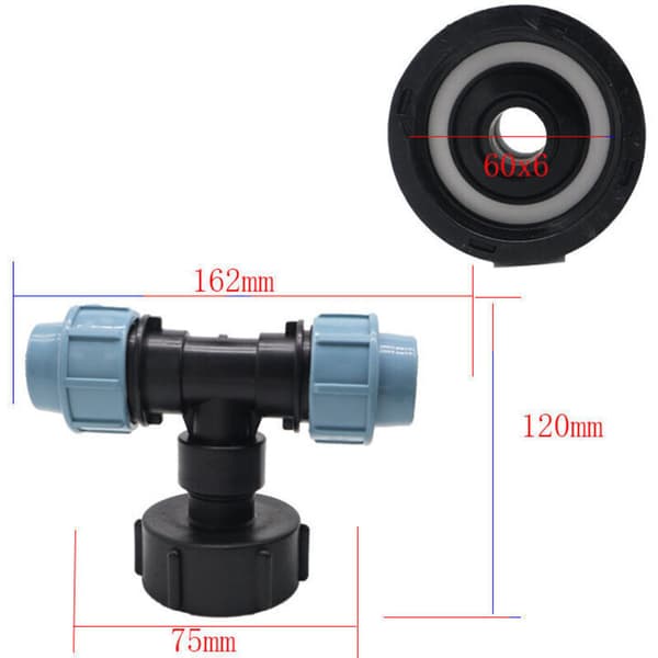 IBC tankadapter S60X6 for 25mm IBC vanntank