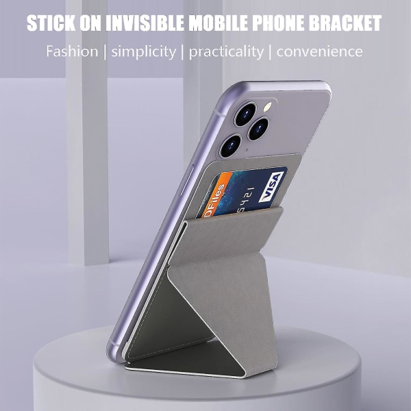 Kortholder Version Foldbar Ny Klæbelig Usynlig Mobiltelefonholder
