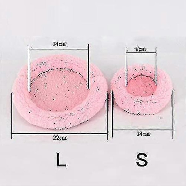 Pehmeä ja mukava pyöreä lämmin fleece-hamsterin sänky nukkumismatto (vaaleanpunainen, 1 kpl)