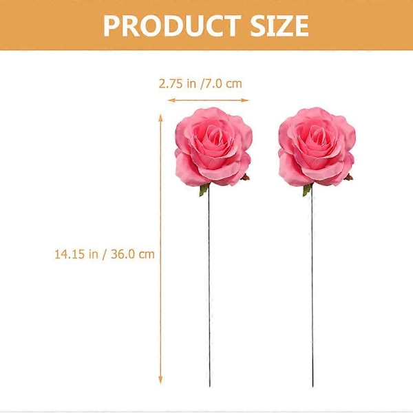 2 stk. Blomsterhage Stake Dekor Metallhåndverk Gangsti Stake Hage Rose Skilt Dekor
