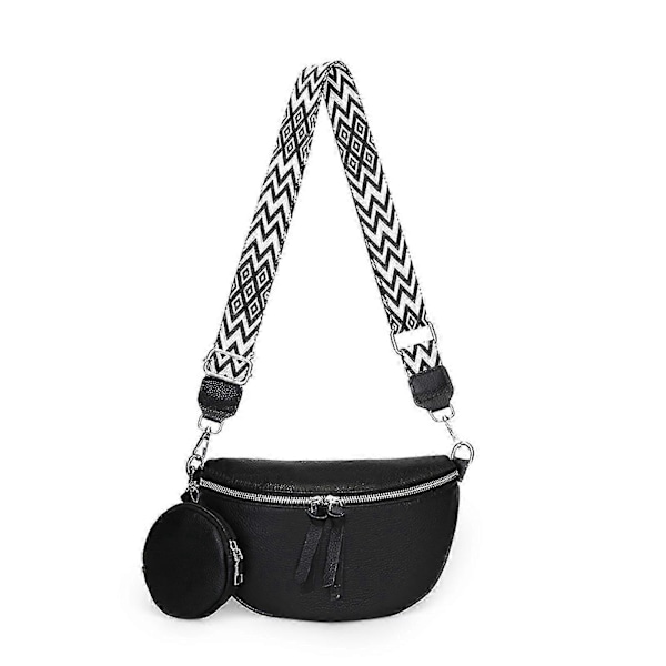 Crossbody Fanny Packs För Kvinnor - Trendig Reseväska Bältesväska Utomhus Konstläder Midjeväska Med Justerbar Rem