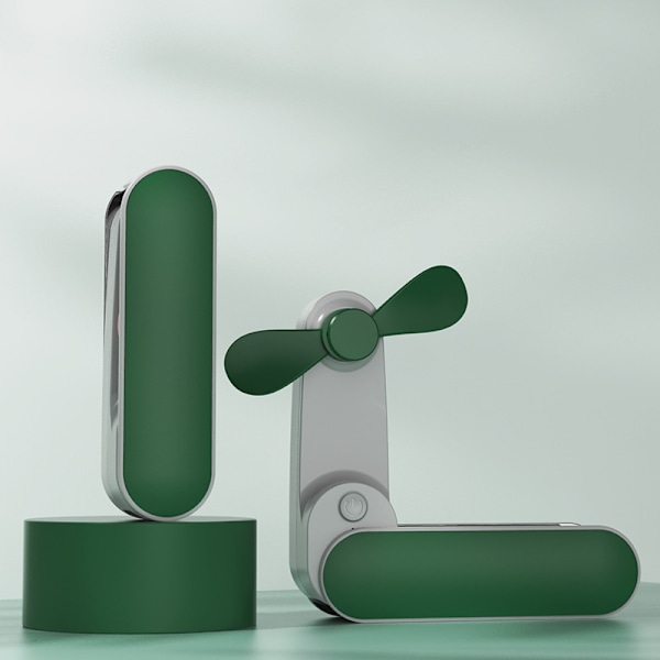1 st Handhållen fläkt, bärbar tyst USB-laddning, fällbar bordsfläkt, present