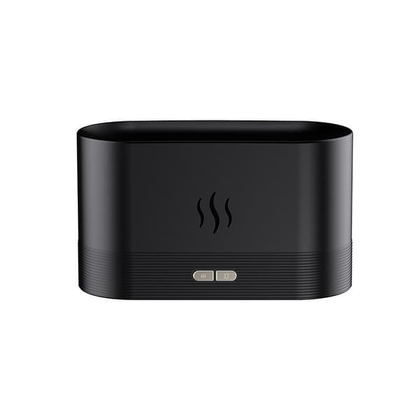 Sort Flamme Aroma Diffuser, LED Flamme Lys med Luftfugter til Hjem & Kontor