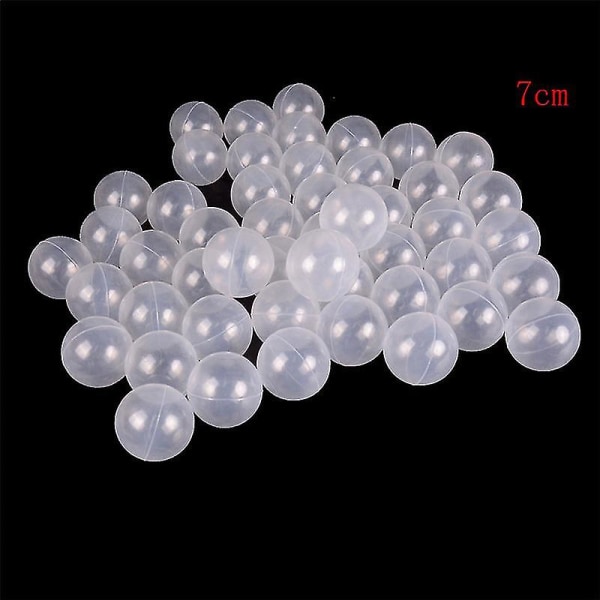 50pcs/lot Baby Safety Transparent White Plastic Pool Ocean Balls Funny Toys