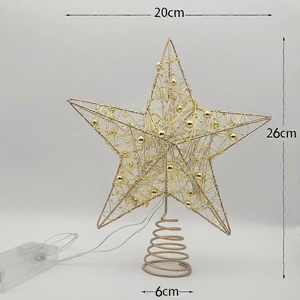 Elegant Jern Tråd Håndværk Femtakset Stjerne Atmosfærisk Lampe Til Hjem Festlig Fest Ferie Dekoration Miljøvenlig