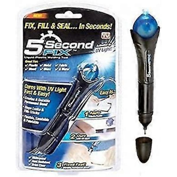 5 Sekunders Hurtig Reparationsvæske Lim Pen UV Lys Reparation Hærdende Glas Svejsning LCD Touch Metal Værktøj Plastik Limning Selvklæbende Fyldstof Til Kontor (blå) (2