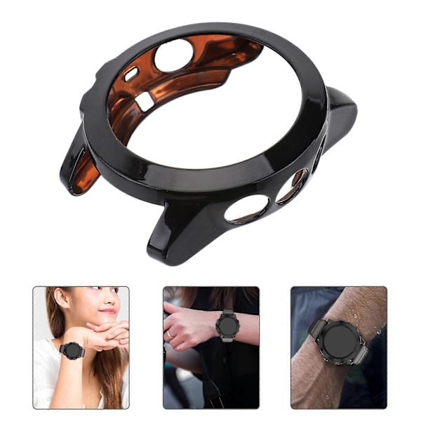 1 stk. Beskyttelsesetui for klokke TPU Klokkebeskyttelse Kompatibel for Garmin Fenix 5X (Svart)