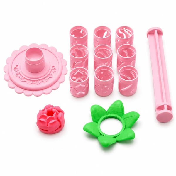 DIY Blomsterformer i leire, 3D Blomsterformende Lekedeig Blomsterextruder Style 3