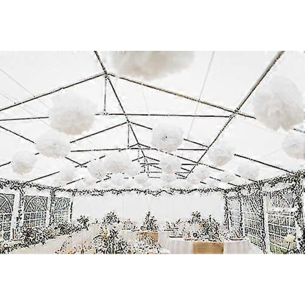 24-pakks sett med papirfrynseblomster Pompom-frynse