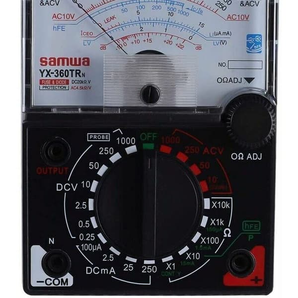 Analogt multimeter, AC/DC-tester, voltmeter, amperemeter, ohmmeter, analogt multimeter til spændings-, strøm- og modstandsmåling