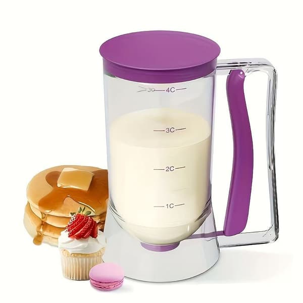 Håndholdt røreseparator, praktisk måledispenser for hjemmebaking Purple