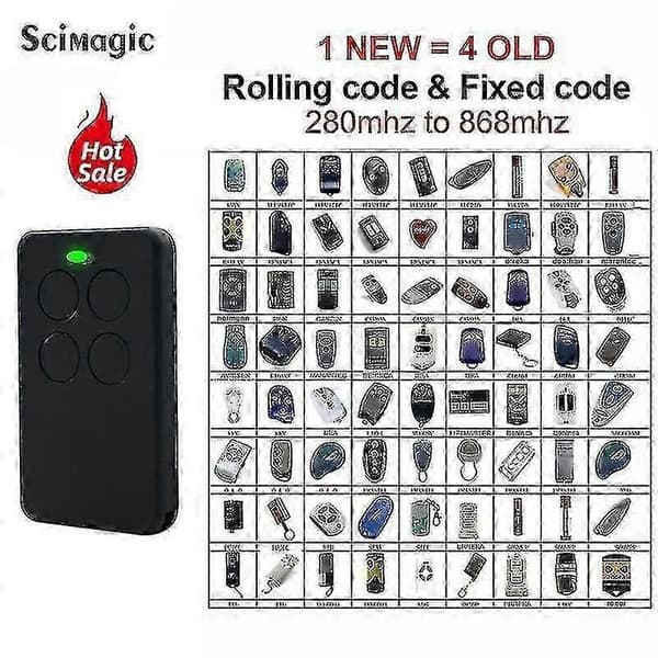 SMG-V15.0 Auto-Scan Multi-Frequency kodelæser, fast rullende kode nøglefob, garageportåbner, 433 MHz duplikator