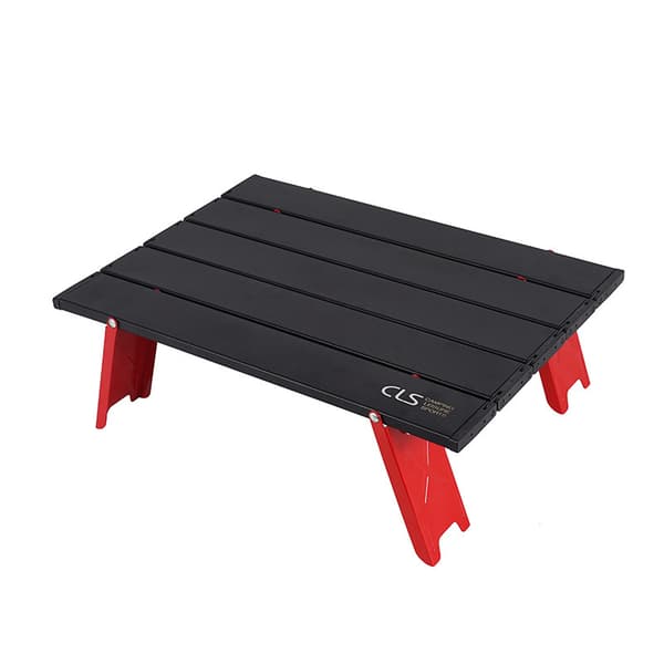 Kompakt hopfällbart campingbord i aluminium, bärbart rullbord (41,2×29×13cm)