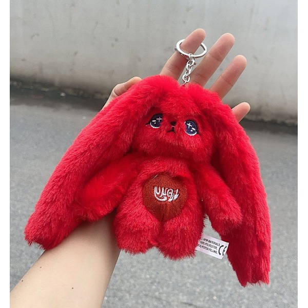 Star Song Yuqi punainen pupu riipus söpö sarjakuvanukke gidle oheistuote avaimenperä