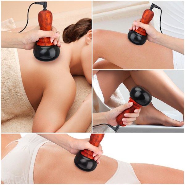 Ny femväxlad Bianstone moxibustionsinstrument för fysisk terapi, varm kompress, meridianmassage, skrapning, moxibustion