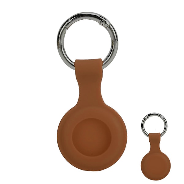 Locator Silicone Protective Sleeve Cover with Keyring Accessories AntiLost for IOS(Brown )