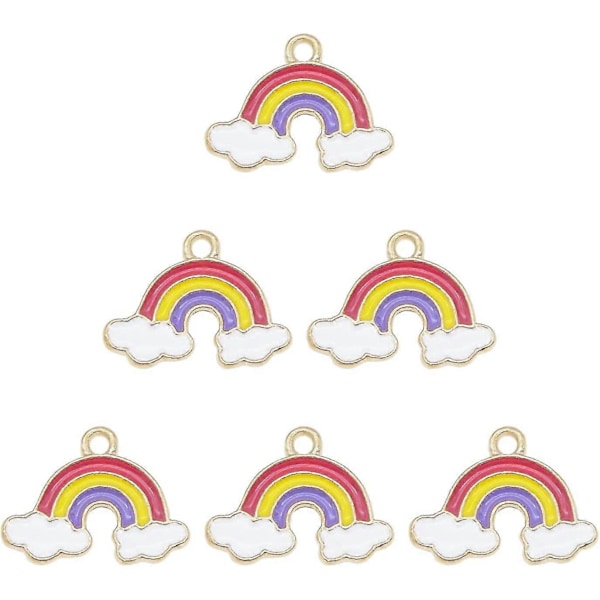 Crday Paketti (x20) Kultaselkäinen Monivärinen Emalli Metalli Rainbow Pilvi Rannekkeet Lahja