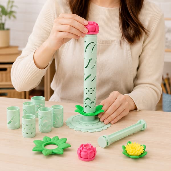 DIY Blomsterformer i leire, 3D Blomsterformende Lekedeig Blomsterextruder Style 1