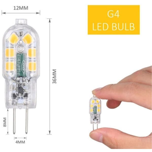 Tomshine G4 LED-lampor, 12-pack, varmvitt ljus
