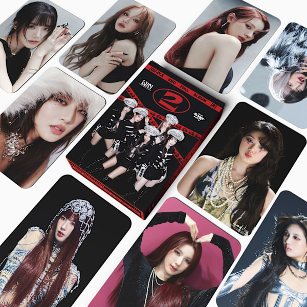 55GIDLE Nytt Album lomo2nd Album Super Lady Song Yuqi Support Hälsningskort Kollektion