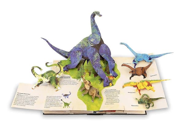 3D Encyclopedia Prehistorica Dinosaurs, Morsom Dinosaurleksikon 3D Bilde Pop Up Bok Bursdagsgave til Barn B
