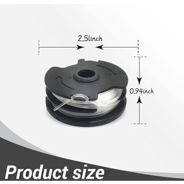Erstatningsspoler for LIDL Parkside. Erstatningsnylontråd for LIDL Parkside gresstrimmere PRT 300 A1 trimmer – 2 x 4 m, 1,6 mm