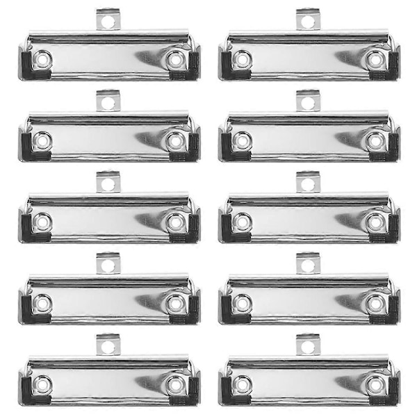 10 st Clipboard Clips Fil Dokumentbräda Clips Metall Clipboard Hårdvara Tillbehör